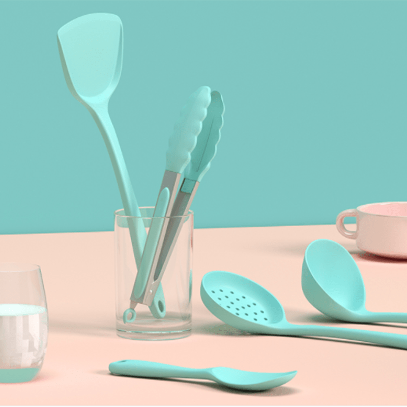 Ensemble d'ustensiles de cuisine en silicone 5 pièces