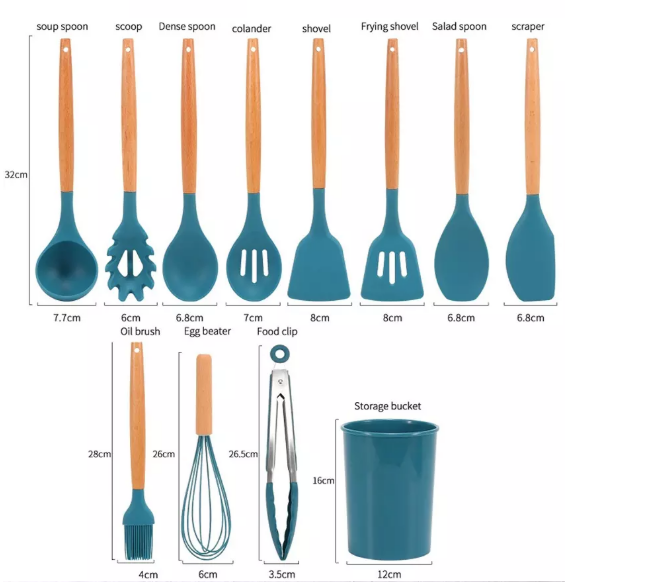 set de spatule en silicone pour la cuisine